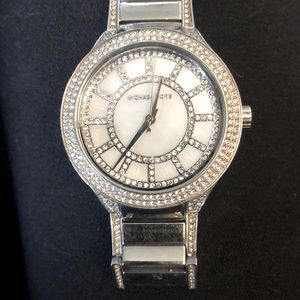 Silver diamond Michael Kors watch